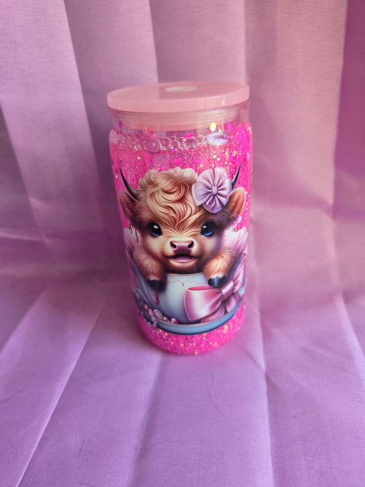 Highlands cow snow globe 160z