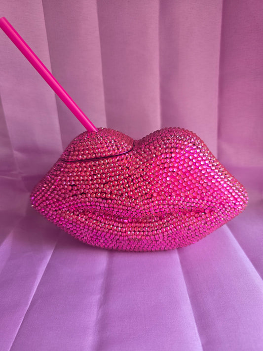 Lip rhinestones cup